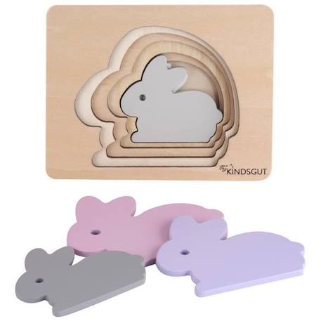 Jeu d'éveil- Puzzle lapin ROSE 4 - vertbaudet enfant 