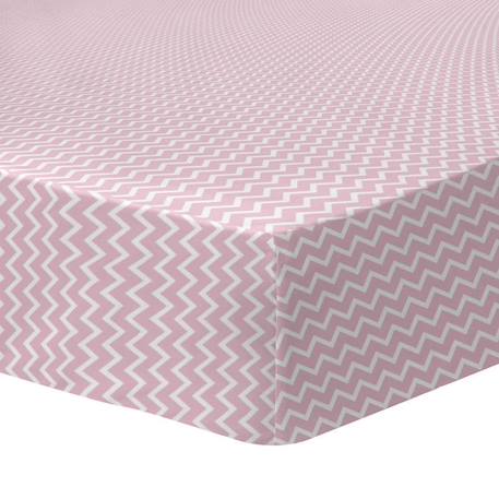 Drap-housse imprimé 100% coton, FLAMANT ROSE 90x190 cm ROSE 1 - vertbaudet enfant 