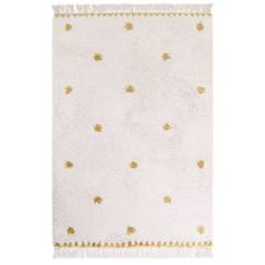 -Tapis enfant Wooly tissage mecanique polypropylène beige / lemon 120x170 - Nattiot