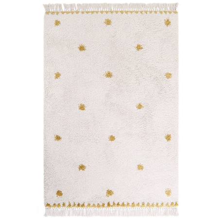 Tapis enfant Wooly tissage mecanique polypropylène beige / lemon 120x170 - Nattiot ROUGE 1 - vertbaudet enfant 