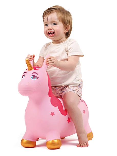 Mon animal sauteur chien bleu+chien rouge+licorne rose 9 - vertbaudet enfant 