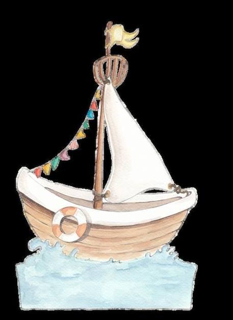Sticker mural décoratif  tête de lit ' Petit bateau' MULTICOLORE 3 - vertbaudet enfant 
