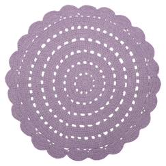 Linge de maison et décoration-Décoration-Tapis-Tapis rond Alma Mauve  - NATTIOT - Coton