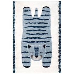 Linge de maison et décoration-Décoration-Tapis enfant Elvar tissé machine en polypropylène bleu 100x150 - Nattiot