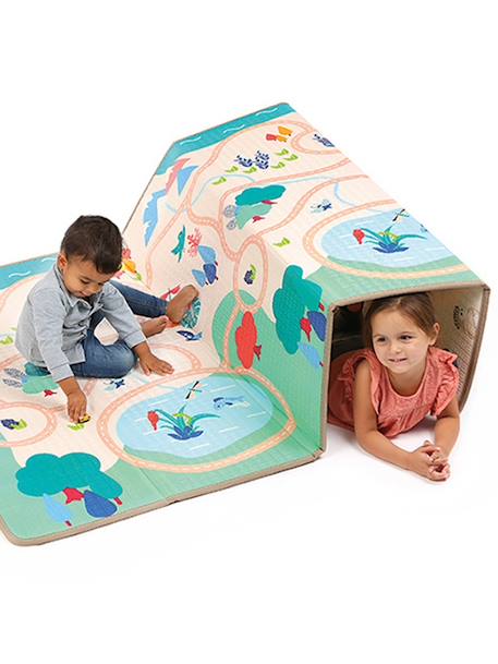 Grand tapis pliable réversible - beige 1 - vertbaudet enfant 