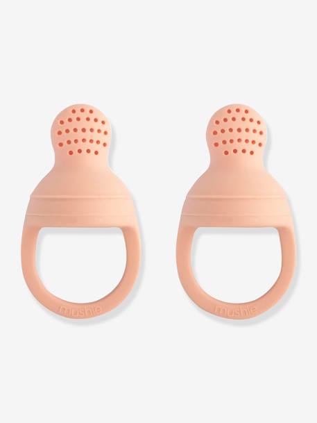 Lot de 2 sucettes grignoteuses - en silicone rose+VERT CLAIR UNI 3 - vertbaudet enfant 