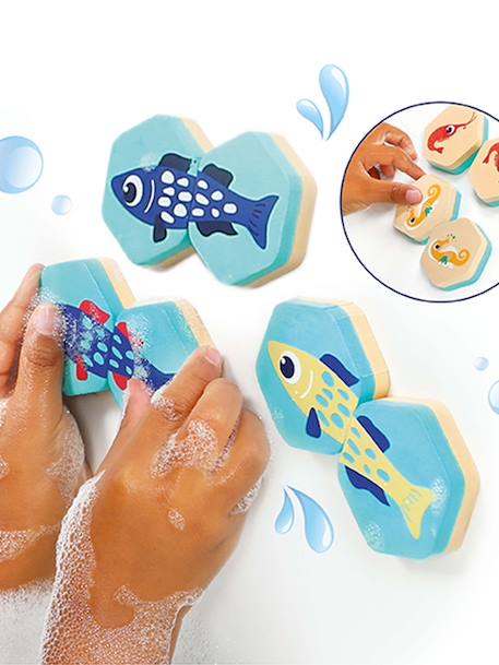 Memory puzzle bain - bleu 2 - vertbaudet enfant 