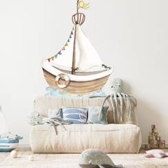 Linge de maison et décoration-Sticker mural décoratif  tête de lit " Petit bateau"