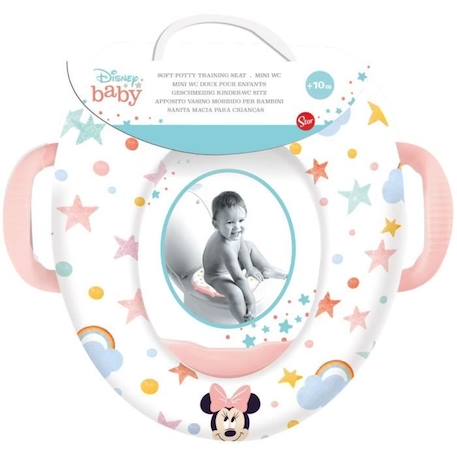 Réducteur WC THERMOBABY CONFORT MINNIE - Avec poignée ROSE 2 - vertbaudet enfant 