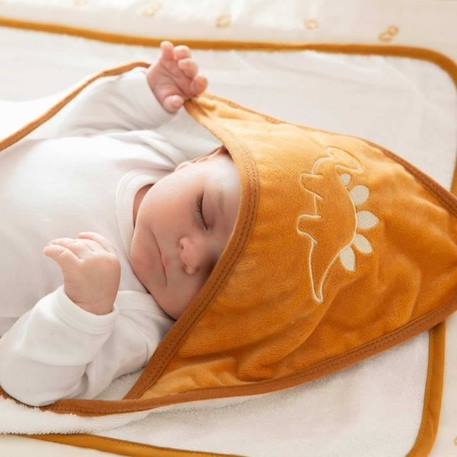 Cape de bain Trois Kilos Sept - Camel - 70x70cm - 100% coton - Mixte - dès la naissance MARRON 2 - vertbaudet enfant 