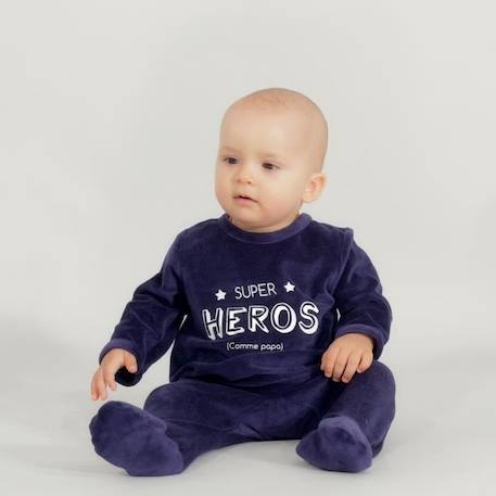 Pyjama  bébé 3 mois- TROIS KILOS SEPT BLEU 4 - vertbaudet enfant 