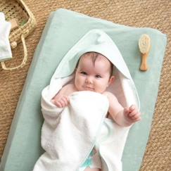 Puériculture-Matelas, accessoires de lange-Housse de tapis à langer - Trois Kilos Sept - Olive - 50x70x8 cm - Pour bébé