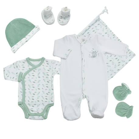 Trousseau Naissance Trois Kilos Sept - Vert Sauge  0 Mois  - vertbaudet enfant