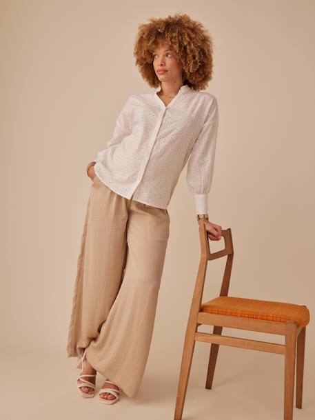 Pantalon de grossesse fluide style palazzo sable 2 - vertbaudet enfant 