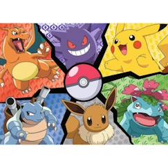 Jouet-Puzzle 100 pièces - NATHAN - Pokémon Pikachu Evoli - Blanc - Mixte - 6 ans