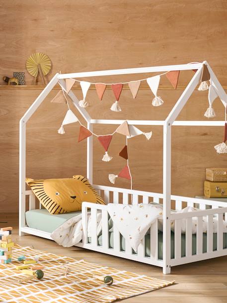 Lit cabane enfant 70 x140 cm blanc 3 - vertbaudet enfant 