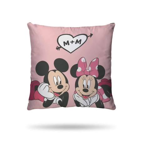 DISNEY - Housse de couette Mickey et Minnie 140x200 cm + 1 Taie d'oreiller 63x63 cm - 100% Coton - Rose ROSE 3 - vertbaudet enfant 