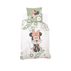 Linge de maison et décoration-Linge de lit enfant-DISNEY - Housse de couette Minnie 140x200 cm + 1 Taie d'oreiller 63x63 cm - 100% Coton - Vert