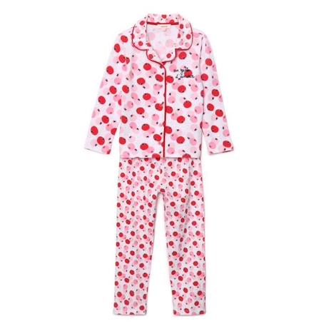 Fille-Pyjama long un zeste d'amour - Ensemble chemise et pantalon - 95% Coton - 5% Elasthanne - Rose