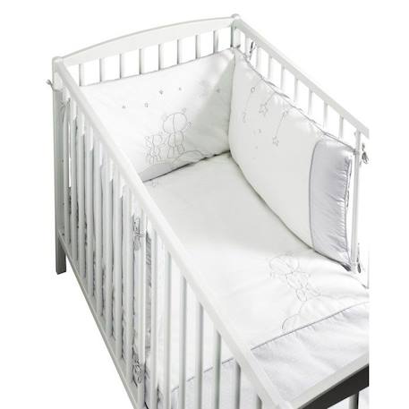 Edredon pour lit bébé en coton blanc - Céleste - 70x140cm GRIS 2 - vertbaudet enfant 