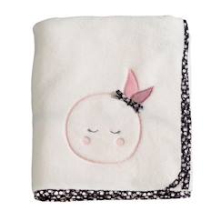 Linge de maison et décoration-Linge de lit bébé-Couverture bébé - Sauthon - Miss Fleur de Lune - Polyester - Blanc - 75x100cm