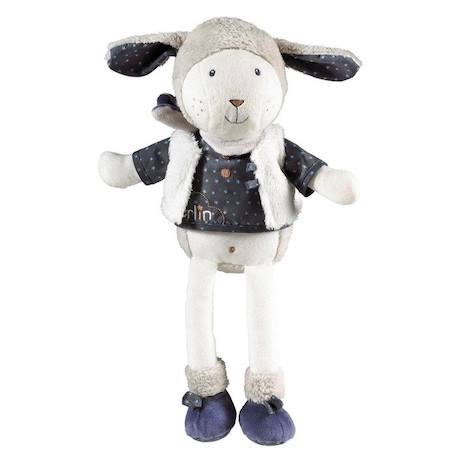 Doudou Mouton en velours blanc - Merlin - Grand modèle - Taille unique - Mixte - Bébé - Doudou - Non BLANC 1 - vertbaudet enfant 
