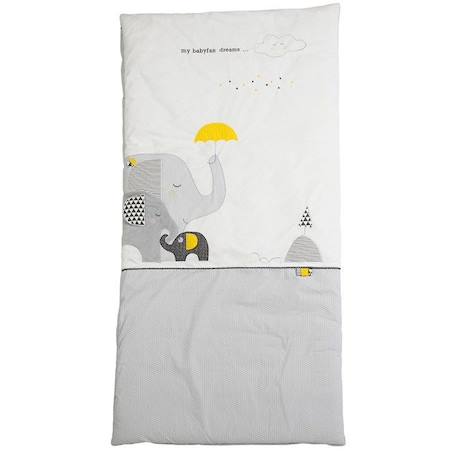 Edredon pour lit bébé en coton gris - Babyfan - 60x120cm - Lavable en machine - 100% coton - 100% polyester GRIS 2 - vertbaudet enfant 