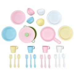KIDKRAFT - Dinette ustensiles de cuisine - 27 pièces - pastel  - vertbaudet enfant