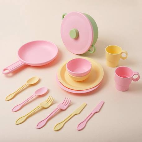 KIDKRAFT - Dinette ustensiles de cuisine - 27 pièces - pastel ROSE 5 - vertbaudet enfant 