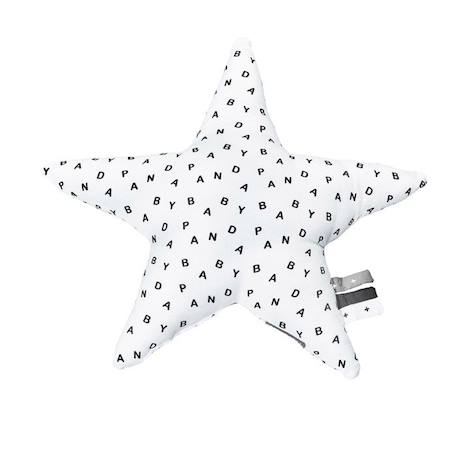Coussin étoile 30x8cm en coton blanc BLANC 1 - vertbaudet enfant 