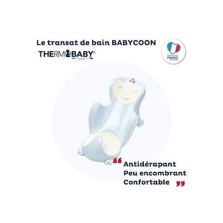 THERMOBABY Transat de bain babycoon® - Fleur bleue BLEU 4 - vertbaudet enfant 