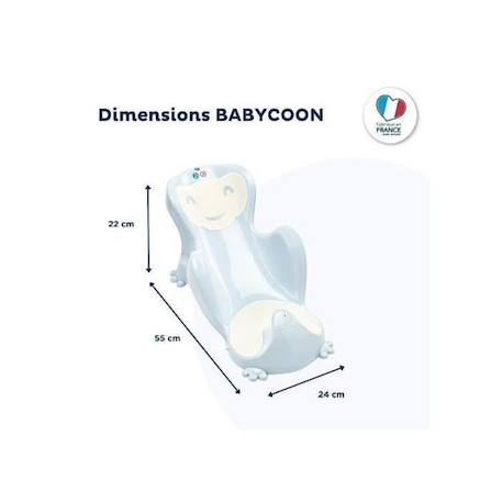 THERMOBABY Transat de bain babycoon® - Fleur bleue BLEU 3 - vertbaudet enfant 