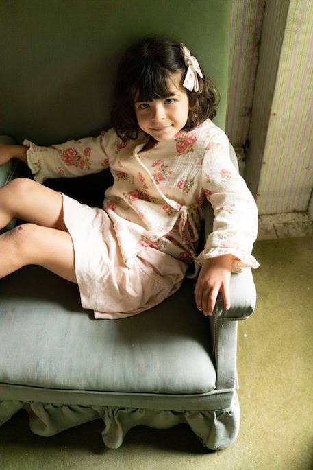 Gilet Kimono Lila enfant doublé ROSE 2 - vertbaudet enfant 