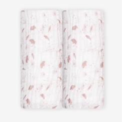 Lot de 2 langes - Rose - 70x70 cm - 100% mousseline de coton - label Oeko-tex  - vertbaudet enfant