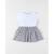 Robe bi-matière à manches courtes tricolore BLANC 1 - vertbaudet enfant 