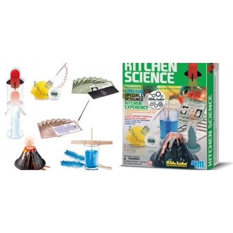 Kit d'expériences scientifiques - 4M - Sciences en cuisine - 6 expériences - Intérieur - Noir NOIR 2 - vertbaudet enfant 