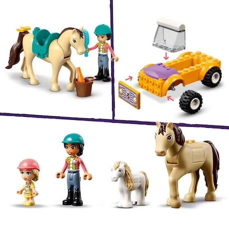 LEGO® 42634 Friends La Remorque du Cheval et du Poney, Jouet avec Figurines Liann, Zoya et 2 Figurines d'Animaux VERT 4 - vertbaudet enfant 