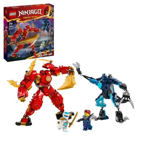 LEGO® 71808 NINJAGO Le Robot Élémentaire du Feu de Kai, Jouet Ninja avec Figurine Personnalisable Plus Minifigurines Kai et Zane ROUGE 1 - vertbaudet enfant 