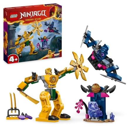 LEGO® 71804 NINJAGO Le Robot de Combat d’Arin, Jouet Ninja avec Figurines d'Arin avec Mini-Katana et Robots JAUNE 1 - vertbaudet enfant 