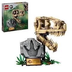 Jouet-Jeux d'imagination-LEGO® 76964 Jurassic World Les Fossiles de Dinosaures : Le Crâne du T. Rex, Jouet de Dino, Déco pour la Chambre d'Enfant