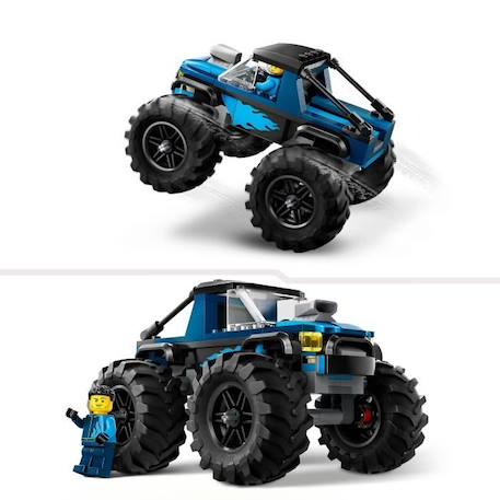 LEGO® 60402 City Le Monster Truck Bleu, Jouet Camion Tout-Terrain et Minifigurine de Conducteur, Cadeau Enfants BLEU 3 - vertbaudet enfant 