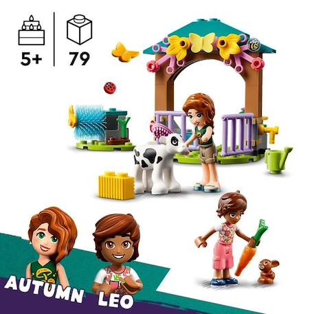 LEGO® 42607 Friends L’Étable du Veau d’Autumn, Jouet de Ferme avec Animaux pour Enfants, 2 Figurines, Figurine de Lapin VERT 2 - vertbaudet enfant 