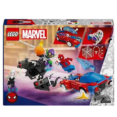LEGO® 76279 Marvel La Voiture de Course de Spider-Man contre le Bouffon Vert Venomisé, Jouet avec Minifigurines de Super-héros BLEU 6 - vertbaudet enfant 