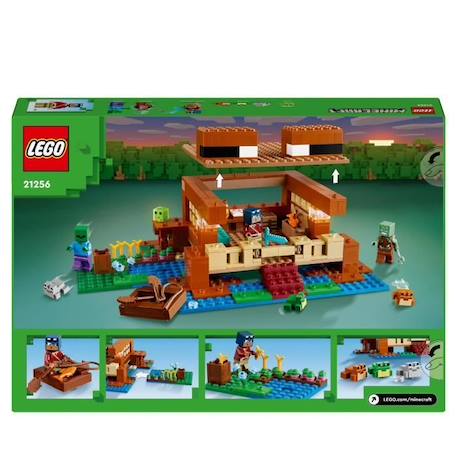 LEGO® 21256 Minecraft La Maison de la Grenouille, Jouet avec Figurines d'Animaux, Personnages : Zombie et Explorateur VERT 6 - vertbaudet enfant 