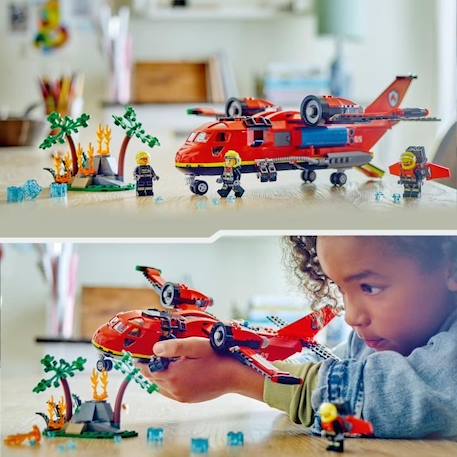 LEGO® 60413 City L’Avion de Sauvetage des Pompiers, Jouet avec 3 Minifigurines de Pilote, Pompière ROUGE 5 - vertbaudet enfant 