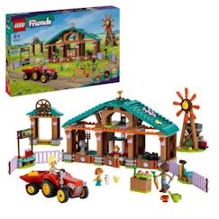 Jouet-LEGO® 42617 Friends Le Refuge des Animaux de la Ferme, Jouet de Ferme avec 3 Figurines et 5 Animaux, plus un Tracteur
