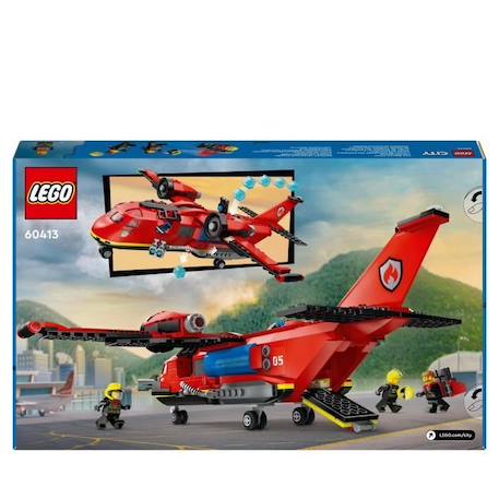LEGO® 60413 City L’Avion de Sauvetage des Pompiers, Jouet avec 3 Minifigurines de Pilote, Pompière ROUGE 6 - vertbaudet enfant 