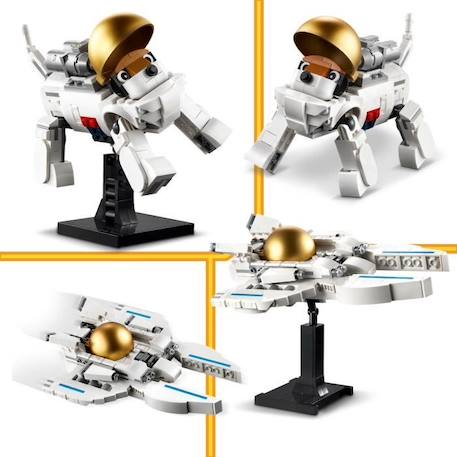 LEGO® 31152 Creator 3en1 L’Astronaute dans l’Espace, Jouet de Construction avec Chien et Navette Spatiale, Décoration GRIS 4 - vertbaudet enfant 