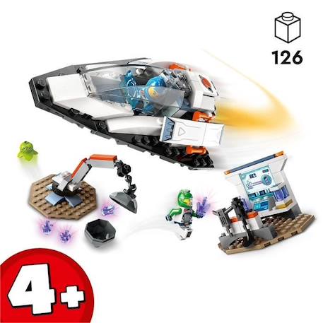 LEGO® 60429 City Le Vaisseau et la Découverte de l’Astéroïde, Jouet avec 2 Minifigurines d'Astronautes et Figurine Alien BLEU 2 - vertbaudet enfant 