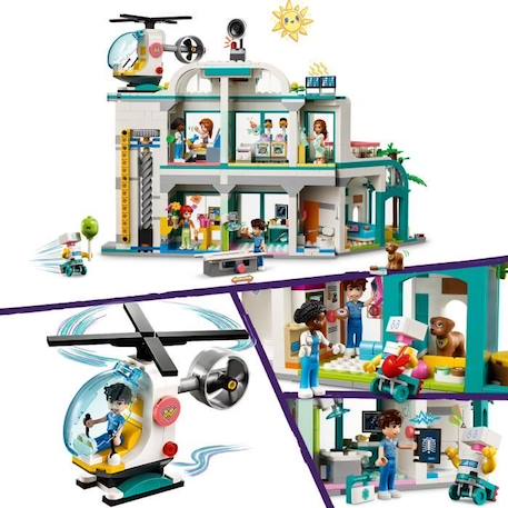 LEGO® 42621 Friends L’Hôpital de Heartlake City, Jouet avec Hélicoptère et Figurines incluant Autumn et un Chien ROSE 3 - vertbaudet enfant 